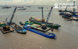 Ngắm cảnh hàng trăm sà lan hoạt động suốt ngày đêm ở đại dự án lấn biển lớn nhất Việt Nam của Vinhomes