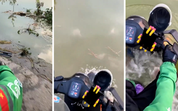 Tứ bề là nước, tài xế vẫn vô tư chở khách "qua sông": Là xe điện đi xa nhất Việt Nam, sản xuất ở TP.HCM