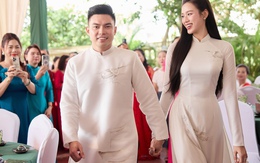 HH Đỗ Hà ăn hỏi: Cô dâu đặt 21 bộ áo dài, riêng áo dài cưới từ tên gọi đã mang ý nghĩa đặc biệt