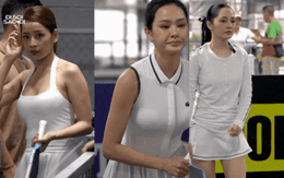Chi Pu khoe vòng 1 cực bốc, Hiền Hồ vén váy thi đấu hừng hực trên sân pickleball