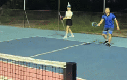 Shark Bình và Phương Oanh đều mê tít môn thể thao này, liên tục cùng nhau xuất hiện trên sân