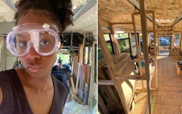 Không chịu nổi giá thuê nhà tăng cao, cô gái cải tạo xe buýt để sống