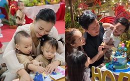 Trung thu của các con sao Việt: Cặp song sinh nhà Phương Oanh cùng mẹ phá cỗ, quý tử Trường Giang lộ rõ vẻ điển trai