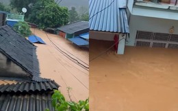 Clip người dân cầu cứu giữa biển nước Thái Nguyên khiến nhiều người xót xa: "Nhà có 2 em bé 1 tuổi và 2 tuổi, trong khu tầm 30 người mắc kẹt"