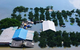 Lũ trên sông Cầu tại Hà Nội và Bắc Ninh đang lên, nguy cơ ngập lụt kéo dài