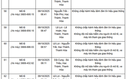 101 chủ xe máy, ô tô có biển số sau nhanh chóng nộp phạt nguội theo Nghị định 168