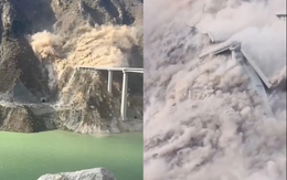 Nóng: Sập cầu vượt cao tốc ở Trung Quốc