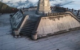 Hình ảnh gây chú ý ở đỉnh Fansipan lúc sáng sớm