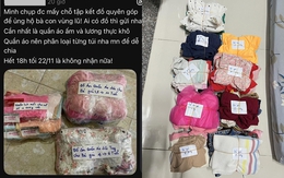 Những tờ giấy note trên túi quần áo gửi về miền Trung lúc này: Thương nhau từ cái nhỏ nhất!