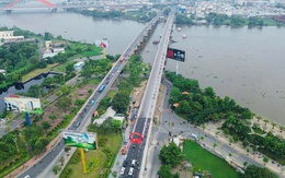 Hình ảnh cầu Bình Triệu 1 chính thức thông xe sáng nay