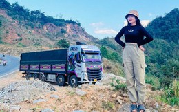 Chân dung nữ tài xế trẻ đẹp lái xe tải chở hàng cứu trợ miễn phí cho miền Trung