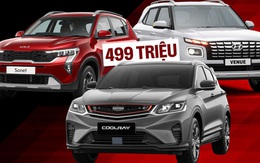 Dưới 500 triệu đồng mua SUV đô thị chọn Geely Coolray, Kia Sonet hay Hyundai Venue, bảng này sẽ giúp bạn dễ tìm được mẫu phù hợp