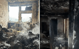 Cận cảnh bên trong căn hộ chỉ còn tro tàn trong chung cư bị cháy ở Hong Kong (Trung Quốc)