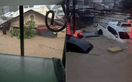 Bão Kalmaegi sầm sập đổ bộ, nhiều khu dân cư chìm trong biển nước, ô tô trôi lênh đênh trên đường phố