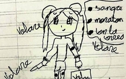 Cô bé 11 tuổi vẽ tranh trong vở bài tập, vừa nhìn thấy giáo viên đã lập tức báo cảnh sát