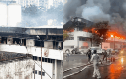 Hiện trường vụ cháy Nhà máy Bia Hà Nội Habeco