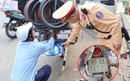 Che biển số để né camera, hàng loạt tài xế bị CSGT Hà Nội xử phạt