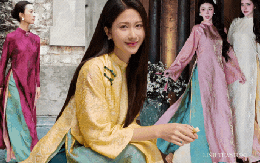 Tâm điểm xu hướng áo dài Tết 2026: Áo dài tà kép (4 tà) nhân đôi vẻ thướt tha, sang chảnh cho phái đẹp