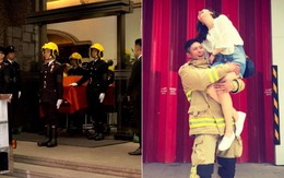 Xúc động trước tang lễ của lính cứu hỏa hy sinh trong đám cháy Hong Kong (Trung Quốc): Bạn gái 10 năm làm 1 việc đặc biệt