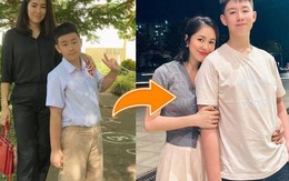 Quý tử nhà Lê Phương mới 13 tuổi đã cao 1m81, rất chăm chơi một môn thể thao cùng bố mẹ