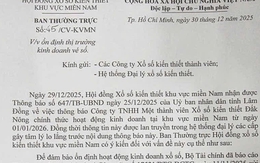 Hội đồng xổ số kiến thiết miền Nam có thông báo khẩn về thị trường kinh doanh vé số