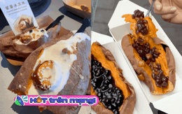 Cầm củ khoai nướng nóng hổi "mix" kem lạnh và trân châu: Trải nghiệm ẩm thực khiến hội chị em "xỉu up xỉu down"