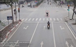 Chỉ trong 1 ngày, camera AI 'bắt' được 703 lượt xe vượt đèn đỏ tại một ngã tư ở Hà Nội
