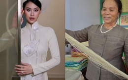 Áo dài cưới của Tiên Nguyễn được làm từ tơ sen hiếm bậc nhất Việt Nam!