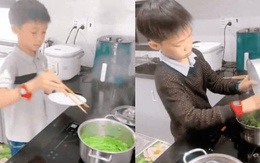 Khi cậu bé này vào bếp, bất kể ai cũng phải trầm trồ và quên luôn quan điểm ''mẹ là người giữ lửa gia đình''