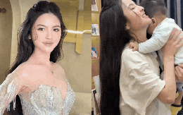 Chu Thanh Huyền ra ngoài là nàng thơ sang chảnh, về nhà làm "mẹ bỉm" đầu bù tóc rối càng được Quang Hải thương yêu