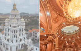 Toà lâu đài 300 tỷ "oách" nhất xứ Kinh Bắc: Nội thất full gỗ quý, riêng bộ đèn chùm đắt ngang xe Maybach