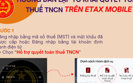 Hướng dẫn lập tờ khai quyết toán thuế thu nhập cá nhân trên eTax Mobile