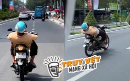 Mạng xã hội xôn xao người đàn ông khuyết tật chạy xe máy như diễn xiếc trên đường