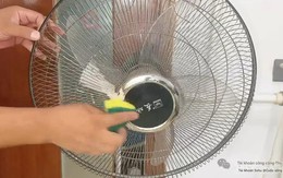 5 phút vệ sinh quạt điện không cần tháo khung, phụ nữ cũng làm "ngon lành", sạch bong như mới