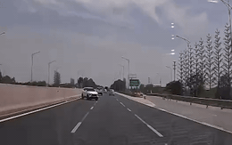 Nữ tài xế lái ô tô ngược chiều trên cao tốc Hà Nội - Hải Phòng