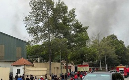 Gần 100 cán bộ, chiến sĩ tham gia chữa cháy ở KCN Trảng Bàng
