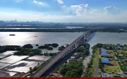 Diện mạo mới cầu lớn nhất Vành đai 3 sau hơn 2 năm thi công Diện mạo mới cầu lớn nhất Vành đai 3 sau hơn 2 năm thi công