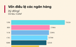 Trật tự mới trên bảng xếp hạng vốn điều lệ ngân hàng: Sắp có sự thay đổi chấn động Trật tự mới trên bảng xếp hạng vốn điều lệ ngân hàng: Sắp có sự thay đổi chấn động