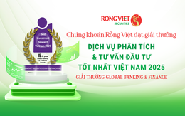 Chứng khoán Rồng Việt đạt giải Dịch vụ Phân tích và Tư vấn đầu tư tốt nhất Việt Nam 2025
