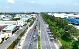 Nhìn từ trên cao 3 đường liên kết nhau được nâng cấp lên 6 làn xe ở Bình Dương