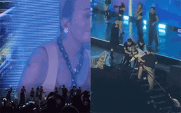 Phản ứng của G-Dragon trong khoảnh khắc fan cuồng lao lên sân khấu khi đang biểu diễn tại Mỹ Đình Phản ứng của G-Dragon trong khoảnh khắc fan cuồng lao lên sân khấu khi đang biểu diễn tại Mỹ Đình