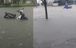 Ảnh, clip: Một tỉnh phía Bắc đang ngập cục bộ sau cơn mưa lớn, người dân không kịp trở tay