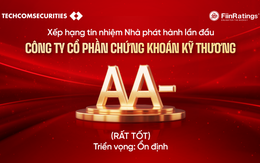 FiinRatings xếp hạng tín nhiệm TCBS ở mức AA- với triển vọng "Ổn định"