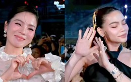 Lệ Quyên và "Hồ Ngọc Hà" tay bắt mặt mừng rôm rả trên thảm đỏ, chuyện gì đây?