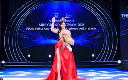 Hoa hậu Mrs Grand Vietnam 2025 vừa đăng quang là Thạc sĩ Đại học Quốc Gia, có chồng là Giáo sư trẻ nhất Việt Nam năm 2022
