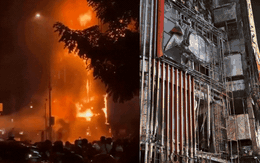 Cháy lớn tại vòng xoay Lý Thái Tổ: Khói lửa cuồn cuộn khiến người đi đường hoảng sợ