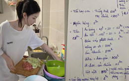 Bảng chi tiêu viết tay của cô vợ Hà Nội được ngàn người đồng cảm