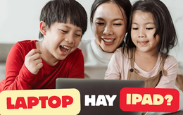 Nhiều cha mẹ không biết nên mua laptop hay iPad cho con học thì hợp lý hơn: Xem bảng so sánh dưới đây để quyết!