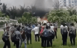 Kinh hoàng khoảnh khắc máy bay rơi trúng trường học khiến hàng trăm người thương vong, giáo viên gào khóc gọi tên trẻ