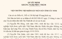 Vụ vận chuyển 234 triệu USD qua biên giới tại Tây Ninh: Hai cấp Viện Kiểm sát cùng kháng nghị tăng hình phạt